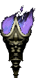 An animated gif of a sinister purple-flamed torch.