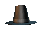 A rotating pilgrim hat.